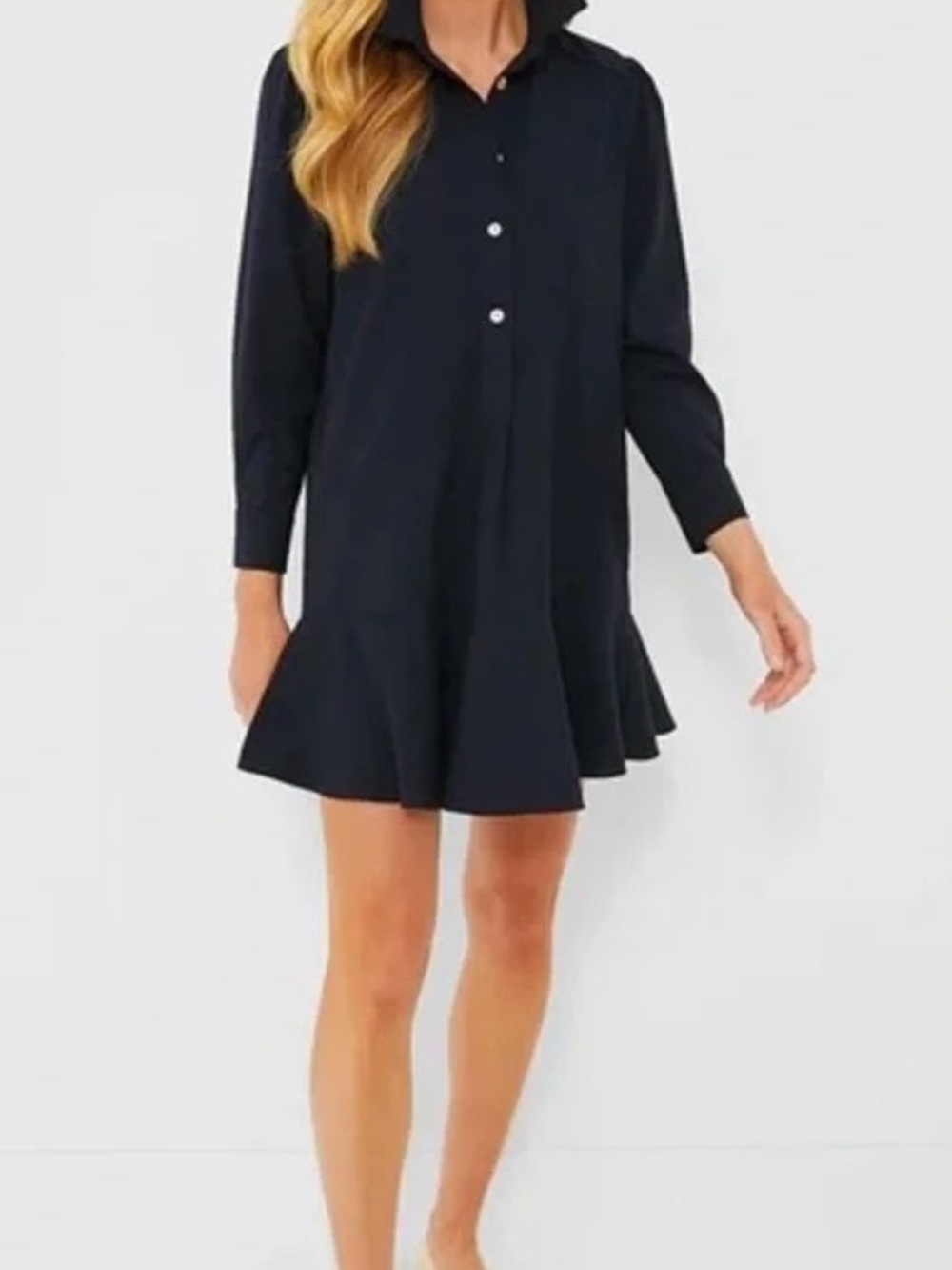 Tuckernuck Navy Blue Crepe Callahan Shirt Dress - Size XXL - Like New